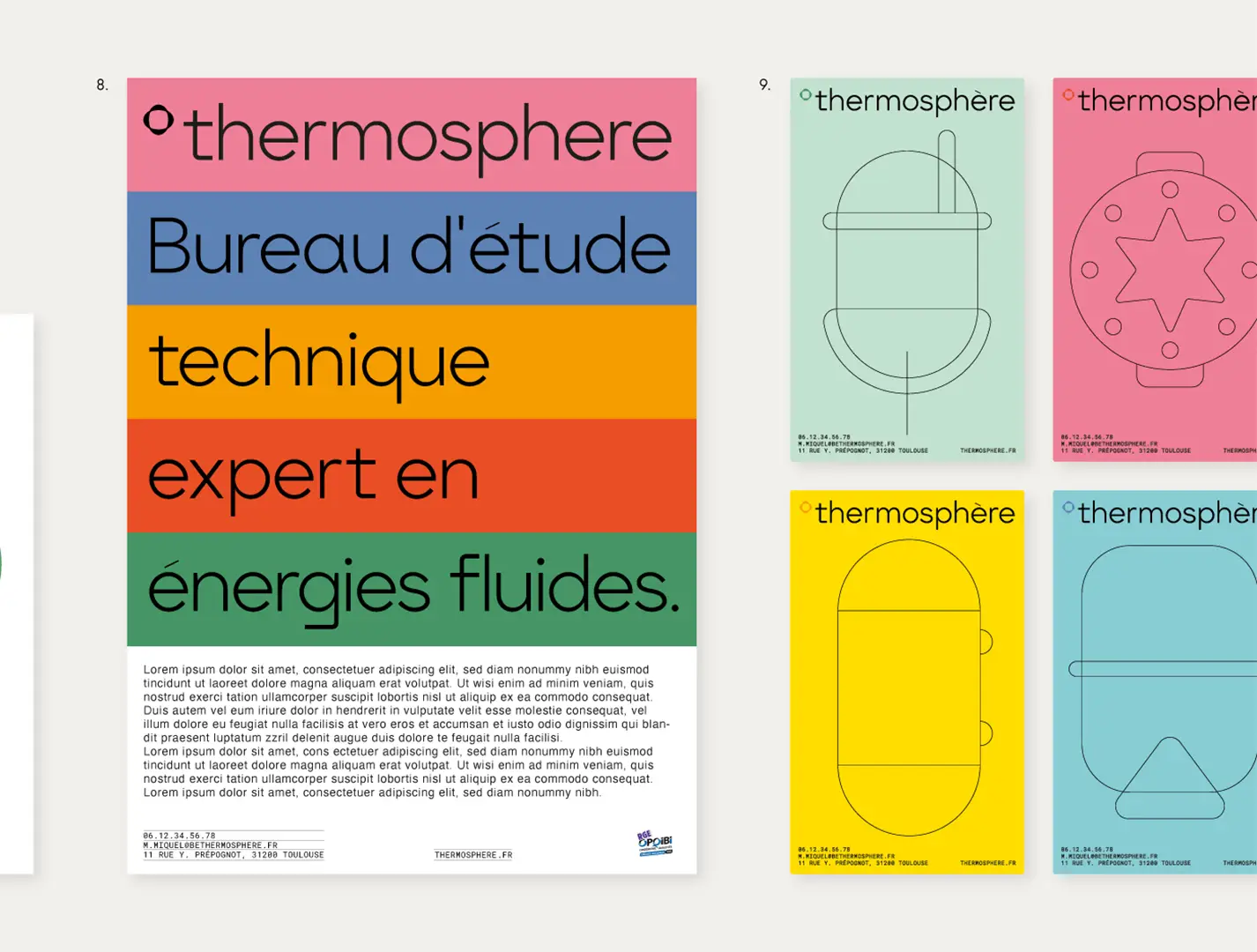 Plusieurs affiches pour l'entreprise Thermosphère 2